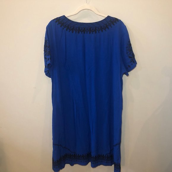 Lucky Brand XL Blue embellished dress - Picture 2 of 6